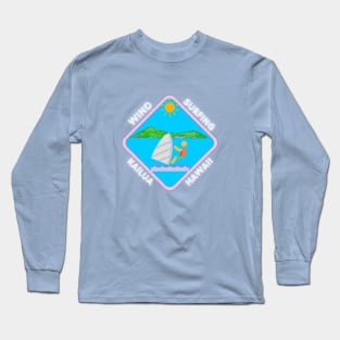 Wind Surfing Hawaiian Style Long Sleeve T-Shirt